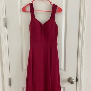 Red bridesmaid dress